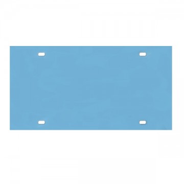 Light Blue Acrylic Mirror License Plate 